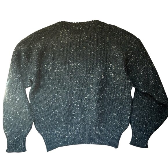 Vtg Bonwit Teller Italian Wool Silk Blend Sweater Grandpa Core Mens S Abstract - Picture 2 of 11